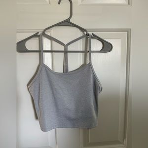 Alo Grey Longline Sports bra/ Tank- Medium